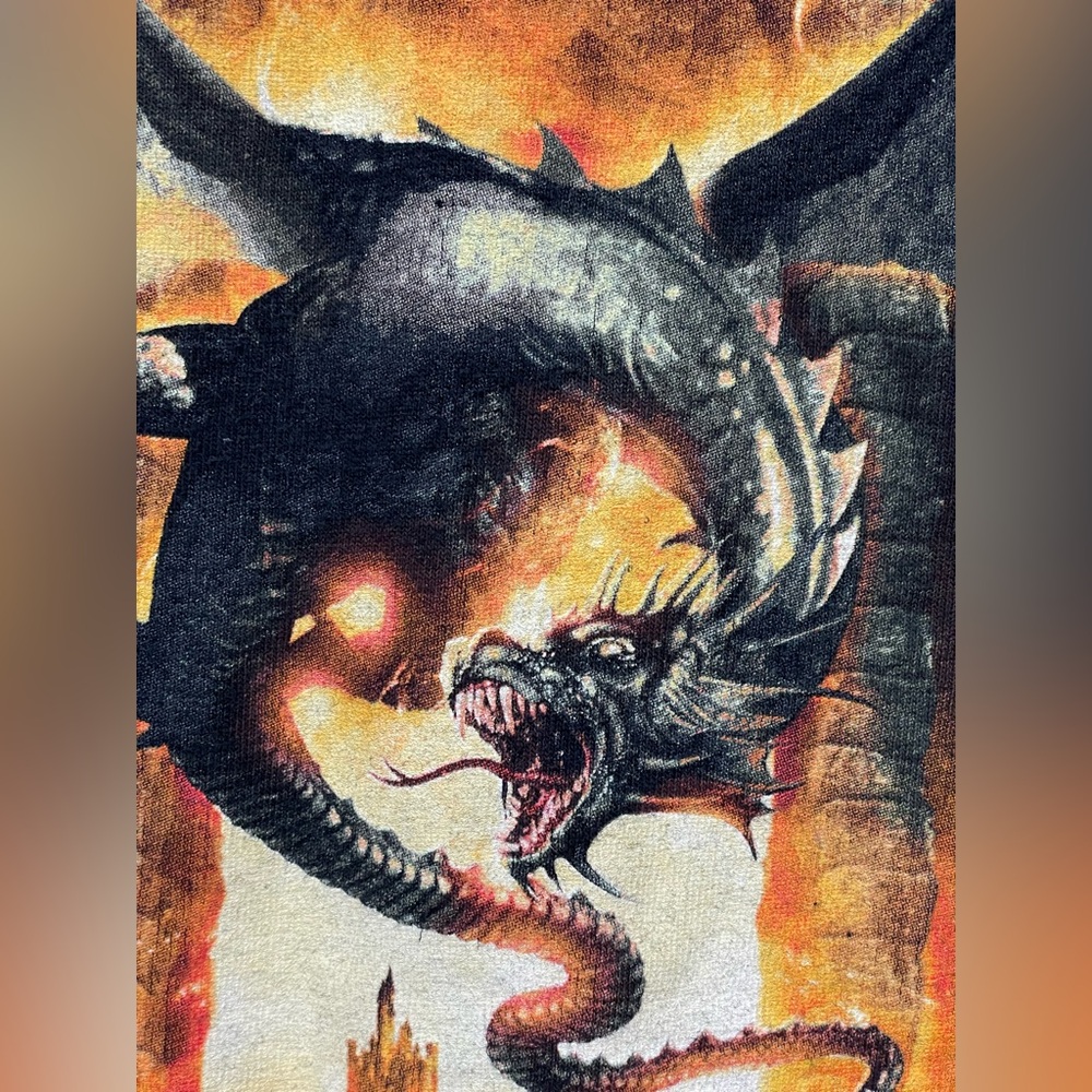 Vintage 00s Blind Guardian “A Twist in the Myth” Tour Tee, Size L, Dragon Flames - Picture 8 of 9